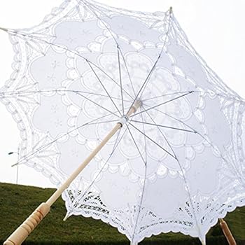 Amazon | 80cmビクトリアンレース刺繍結婚式の傘 ブライダル