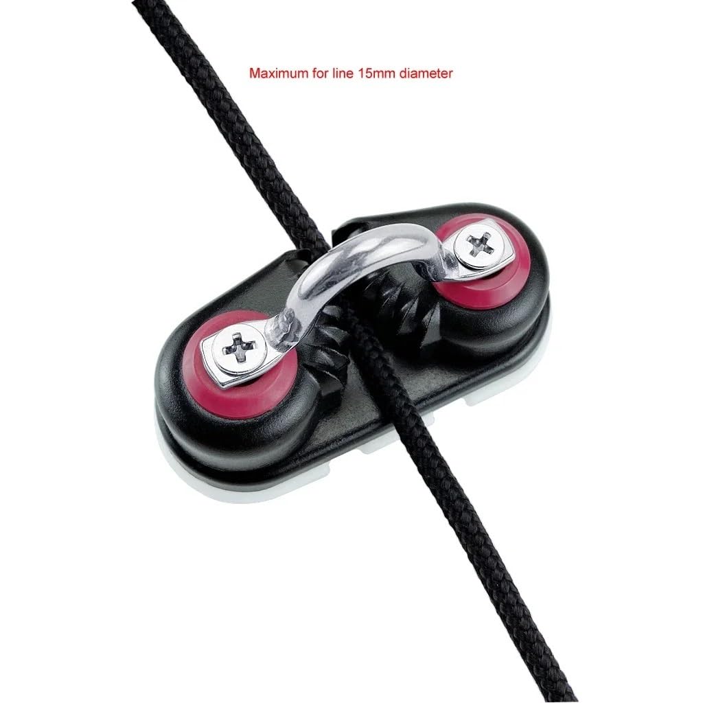 2PC Accessori for Barche in Alluminio anodizzato con Anello di Guida, strozzatore for Corda for Barca, passacavo MATIC, Barca a Vela, Kayak, canotto Ferramenta Marina