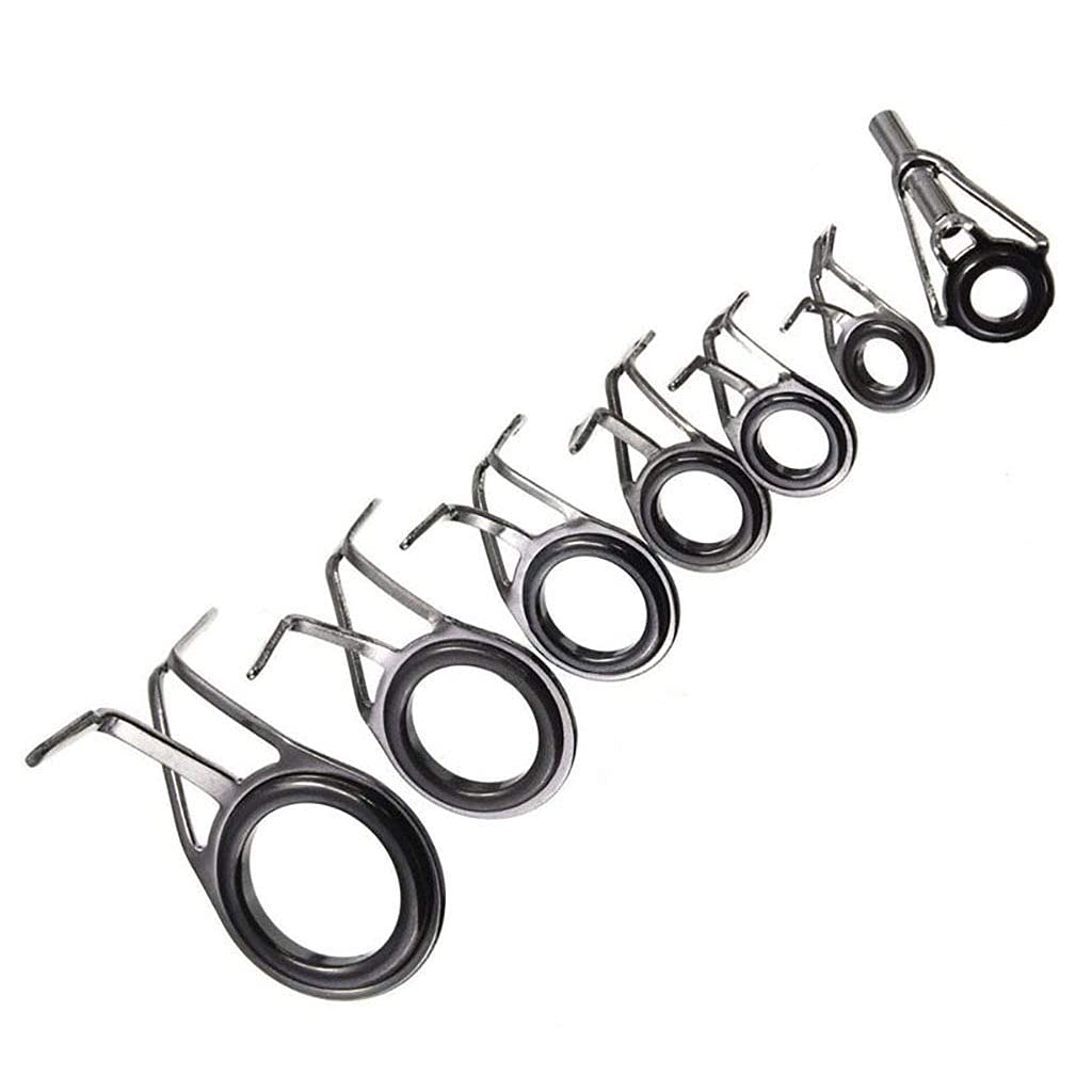 7 anillos para caña de pescar de tamaño mixto B