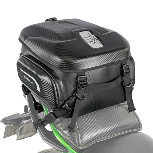 Sacoche arrière de moto pour vos road trips, sac étanche et rigide de 34L pour casque