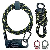 PRCCA しなやかワイヤーロック 自転車用【巻きぐせなし／フレーム傷を防ぐ】盗難防止・軽量コンパクト, 6mm x 100cm, 120g, (ブラック/イエロー)