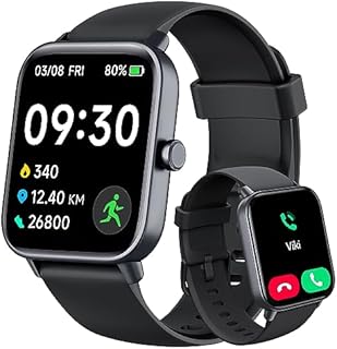 Gydom Smartwatch Herren mit Telefonfunktion Alexa Integriert 1.8" Damen Fitnessuhr 100+ Sportmodi, SpO2, Herzfrequenz, Stress, Schlafmonitor,100 Zifferblätter IP68 Wasserdicht für Android IOS
