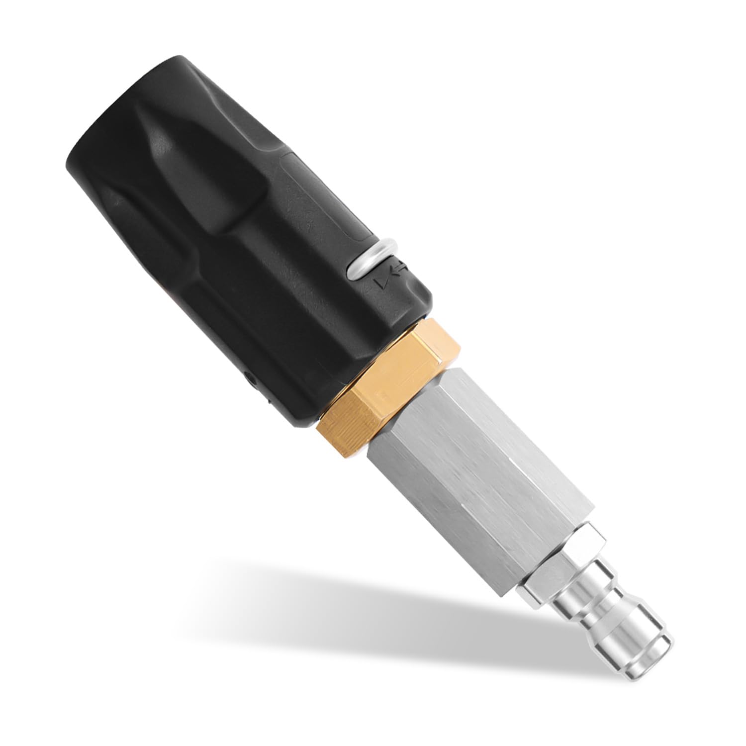 lasuroa High Pressure Power Twist Nozzle, Adjustable Downstream Soft Wash Nozzle with 1/4in Quick Connect 0 to 60Β°Spray Pattern for Pressure Washer Ideal for Roof Walls & Siding Fences (3-7 GPM)