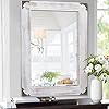AAZZKANG Wall Mirror Large 26"x18" Rustic Mirror with Wood Frame Rectangle Decorative Bedroom Bathroom Vanity Mirror Wall Decor White