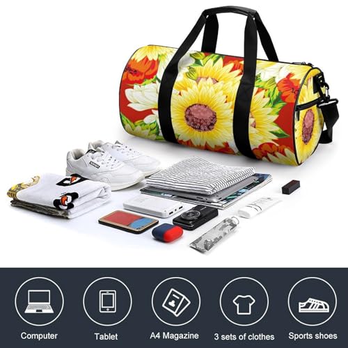 Sac week-end fleurs abstraites compact fini les bagages lourds