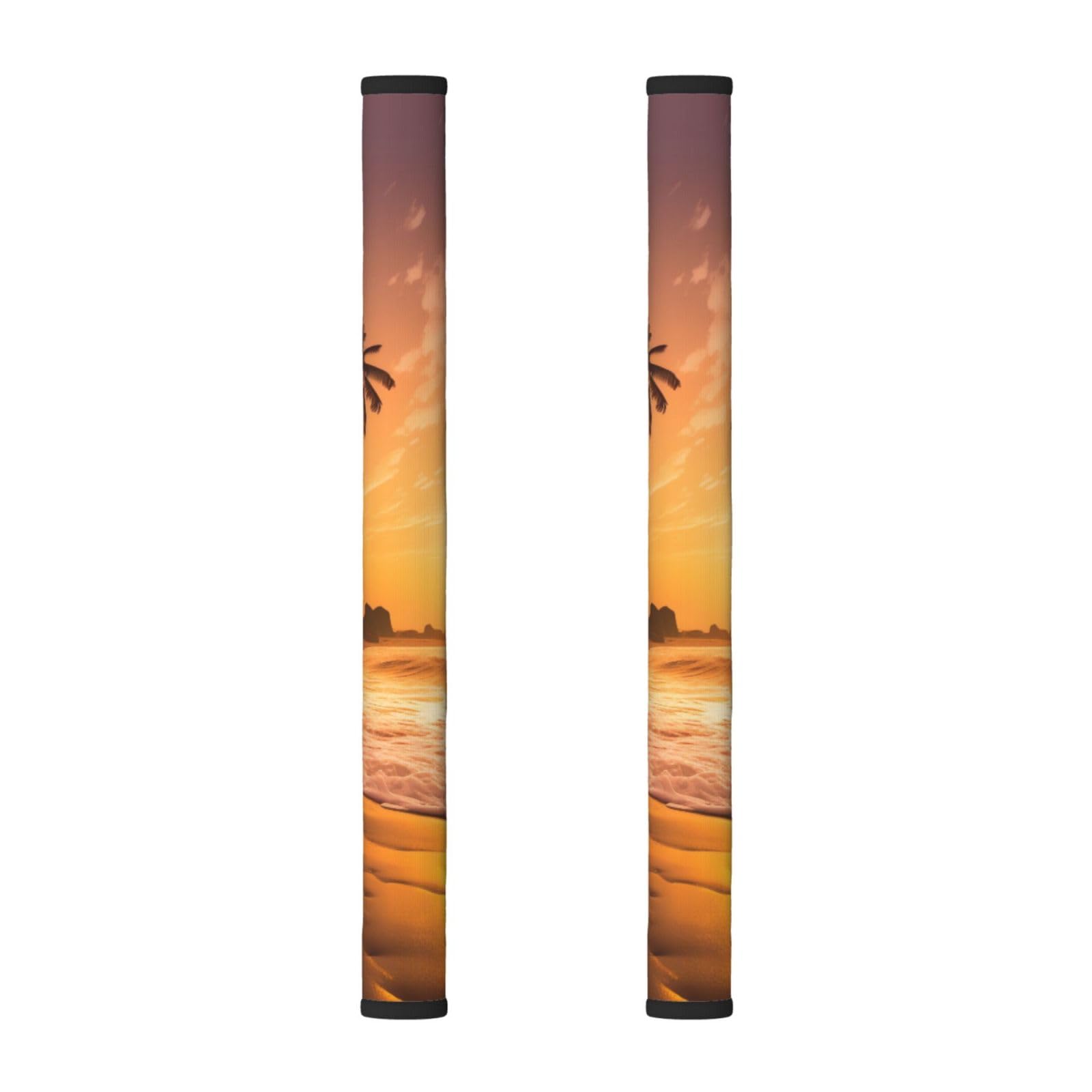 VGFJHNDF Refrigerator Door Handle Covers 2-Pack, Beach Sunset Printed Protect and Decorate for Fridge Ovens Dishwashers