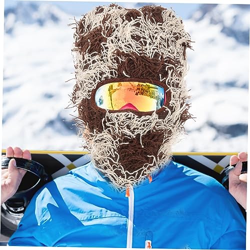Máscara de esquí de tejido suave con diseño camuflado para hombre y mujer, protector facial completo resistente al viento, cálido y transpirable, ideal para actividades al aire libre en climas fríos miniatura 3