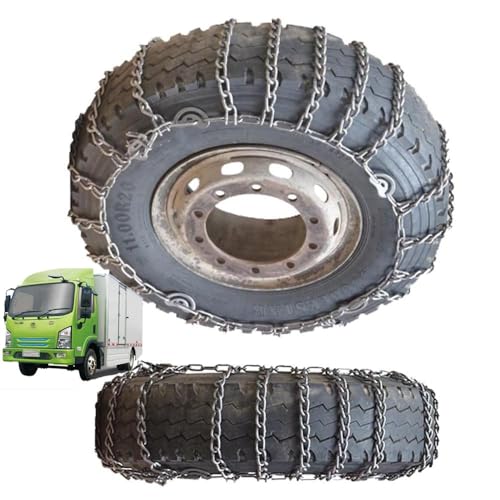 Set of 2 Universal Emergency Tire Traction Chain Snow Chains for Semi Trucks Metal Tire Chains for SUV Trucks Pickup Trucks Semi Trucks Van Trucks ATV Light Truck 9mm 11R22.5 9mm 10R22.5