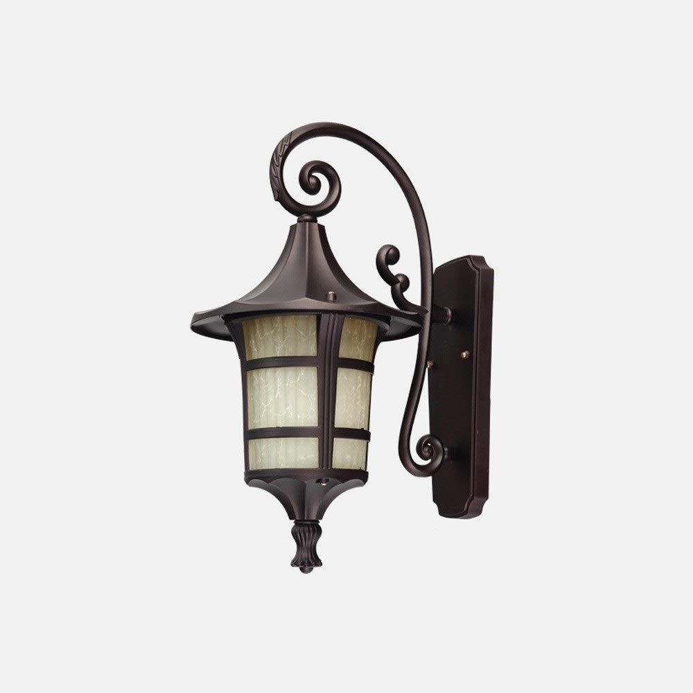 HYJAUSXB Wall Lamps Sconces Outdoor Porch Lantern Light IP65 Waterproof Aluminum Glass Landscape Street Sconce Villa Patio Community Garden Terrace Decor Lamp E27 -Coffee
