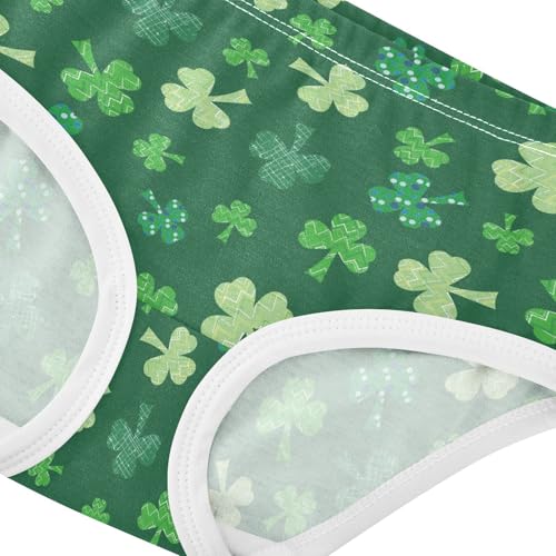 Little Girls' Soft Cotton Underwear Kids Breathable Comfort St Patrick's Day Shamrock Panties Briefs Toddler4
