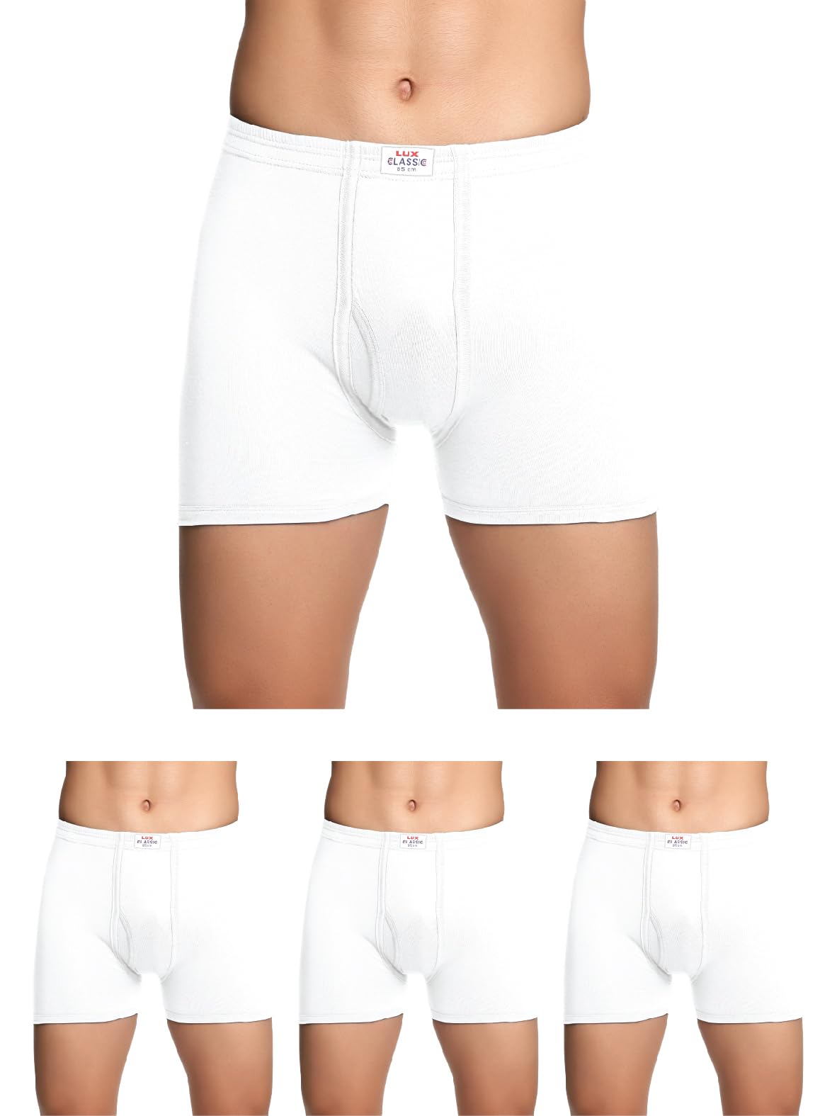 lux classic Men's Inner Elastic Trunks - Pack of 4 (Color May Vary) | Premium 100% Cotton | Ultimate Comfort Breathable, Soft & Durable | Everyday Essential Lux Underwear-picture-48