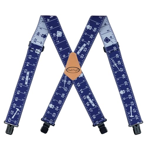 Image of MELOTOUGH Men's Suspenders w /Clip Heavy Duty suspenders for men Big and Tall Work suspenders for Jeans