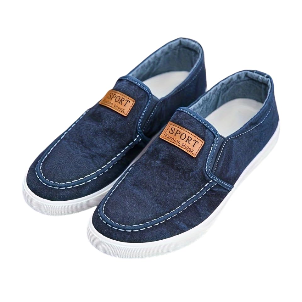 Men's Casual Loafers, Comfy Slip-on Shoes with Rubber Sole for Walking Driving - Main Image