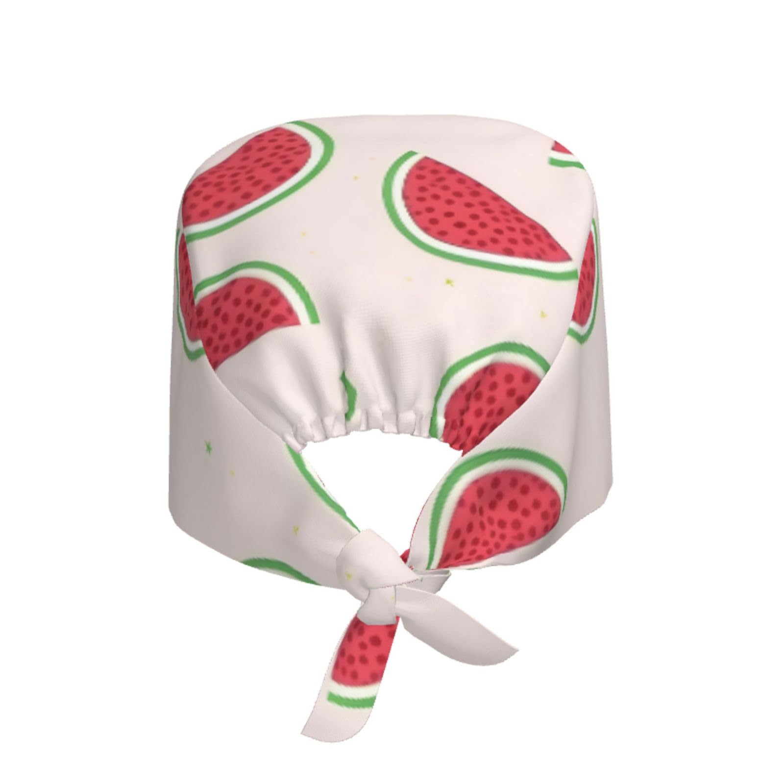 YYHHAOFA Breathable Work Hat Pink Watermelon Printed for Chef, Nursing, Spa, Facial Care, Fitness