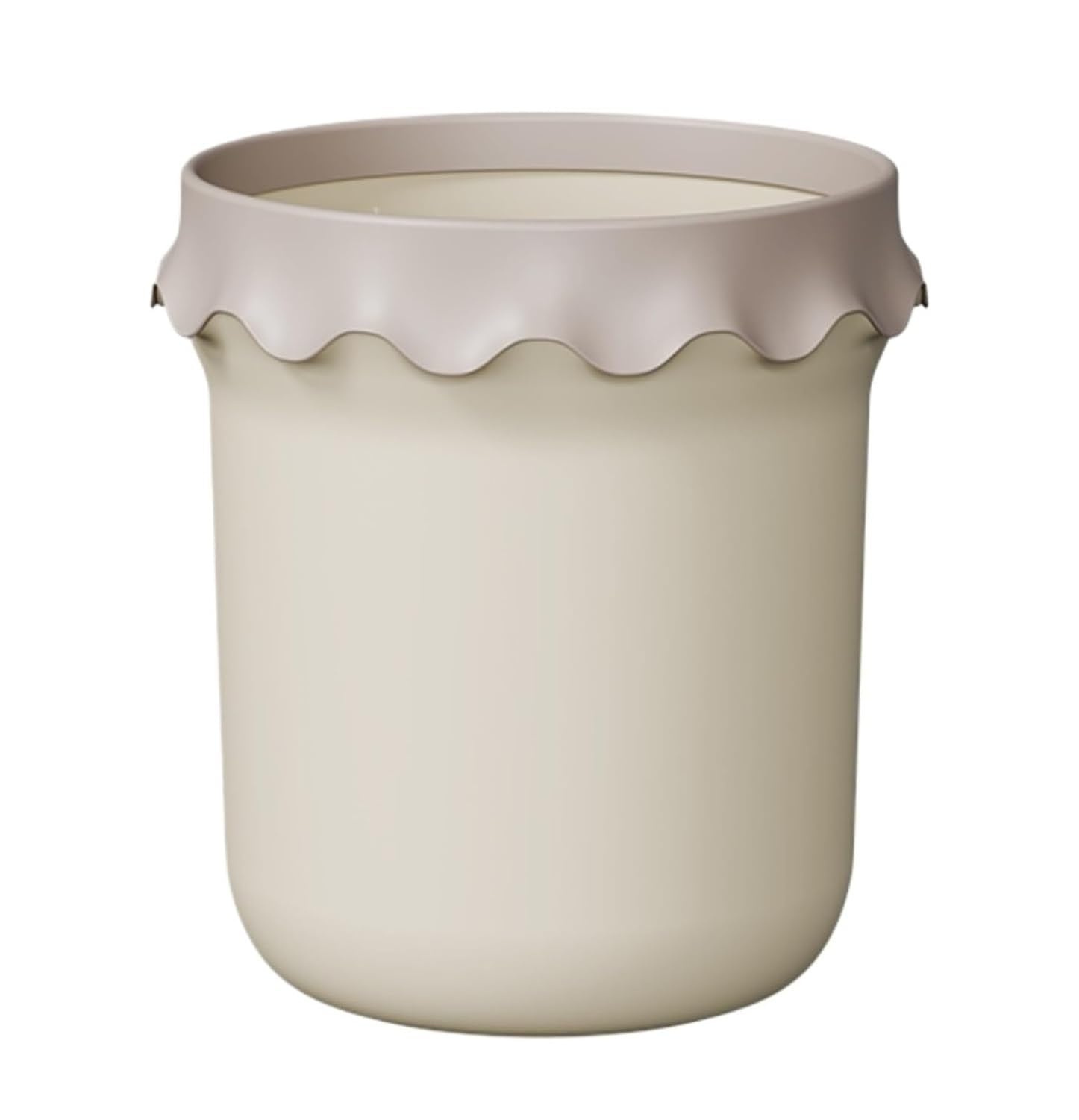 AIEIJJH Plastic Wastebasket 8L Trash Container For Bathroom Kitchen Office Bedroom Home Waste Bin Functional Garbage Can Small, White, 1pcs
