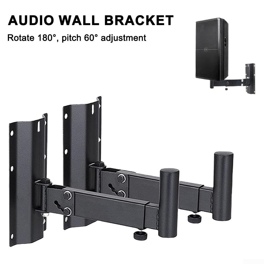Support Mural Haut-Parleur Acier 35kg Réglable