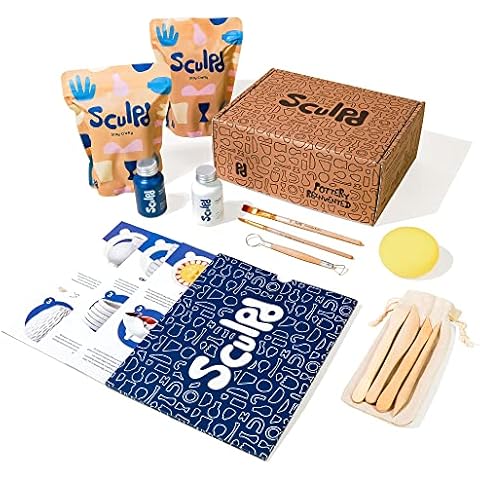 Sculpd Töpferei-Kit, lufttrocknend, Starter-Kit für Anfänger Cover
