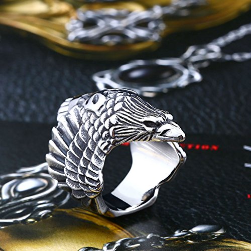 Image of Genuine Stainless Steel Ring for Men Fashion Punk Rock 3D Animal Rings
