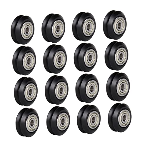 PLAFOPE 16pcs Printer Pulley Roller Wheels Passive Round Roller Linear Bearing High Precision Plastic Printer Accessorie