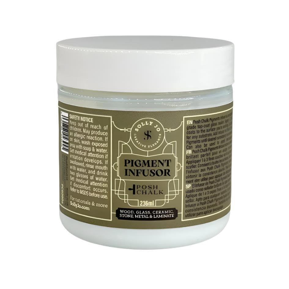 PC0200a Pigment Infusor 8 Fl Oz - Mix Pigments, Blend Colors, Control Density, Create Texture & Consistencies - Glossy Top Coat Seal - Decoupage Glue – Furniture DIY Craft