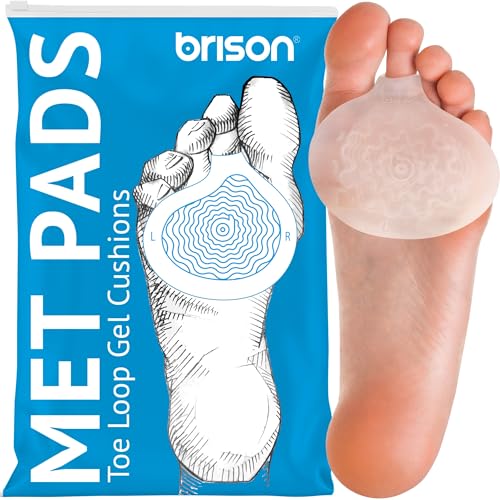 Metatarsal Pads Ball of Foot Cushions - Metatarsal Pads for Women and Men - Soft Gel Foot Pads Metatarsal Foot Forefoot Cushioning Foot Pain Relief - 2 Pairs Clear