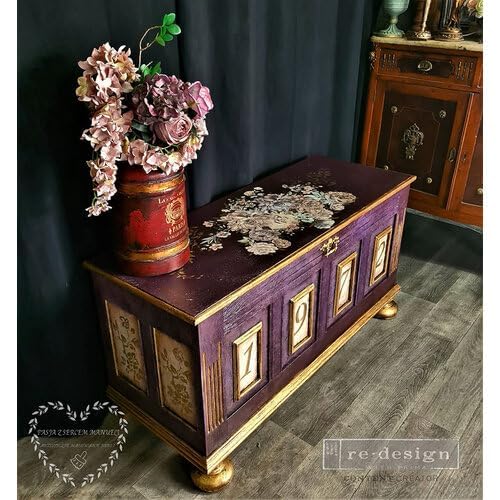 Redesign with Prima Decor Transfers Burgundy Rose Garden 24"x35" Wall Decals DIY Wallpaper Wall Stickers Murals Decor for Kitchen Living Room Bedroom Bathroom Nightstands Table Décor - Image 2
