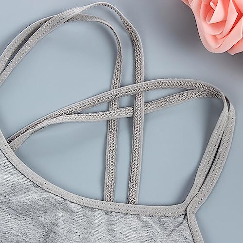 SEADEAR Girls Training Bra Set, 6PCS Cotton Bra Briefs Girls Seamless Underwear Set Training Bra and Matching Panties3