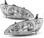 AKKON - Fits 2004 2005 Honda Civic Headlights Front Headlamps Pair Direct Replacement
