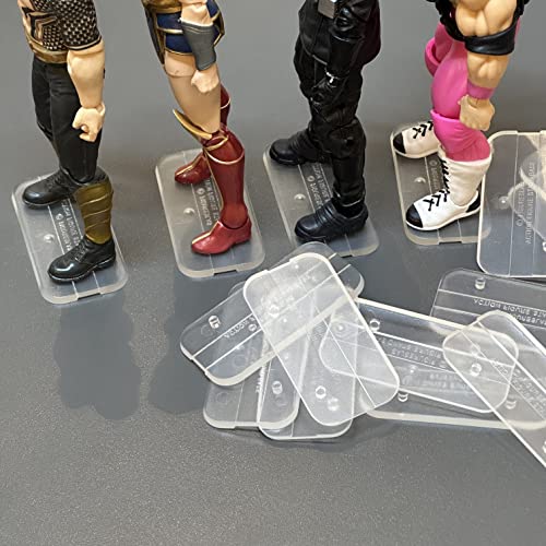Image of 100PCS 6 inch Action Figure Stand Display, Figures Toy Organizer Bases Support Stands, Compatible with 1 /12 Mavel Legends Series /GiJeo Classified Series /D C /Mo tu Models, Square