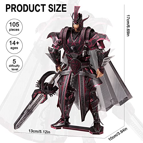 Piececool 3D Metal Puzzles For Adults, The Colonel Of Qin Empire 3D Metal Figure Model Building Kits, Best Gifts For Teens Or Dad, 105Pcs #TOP4