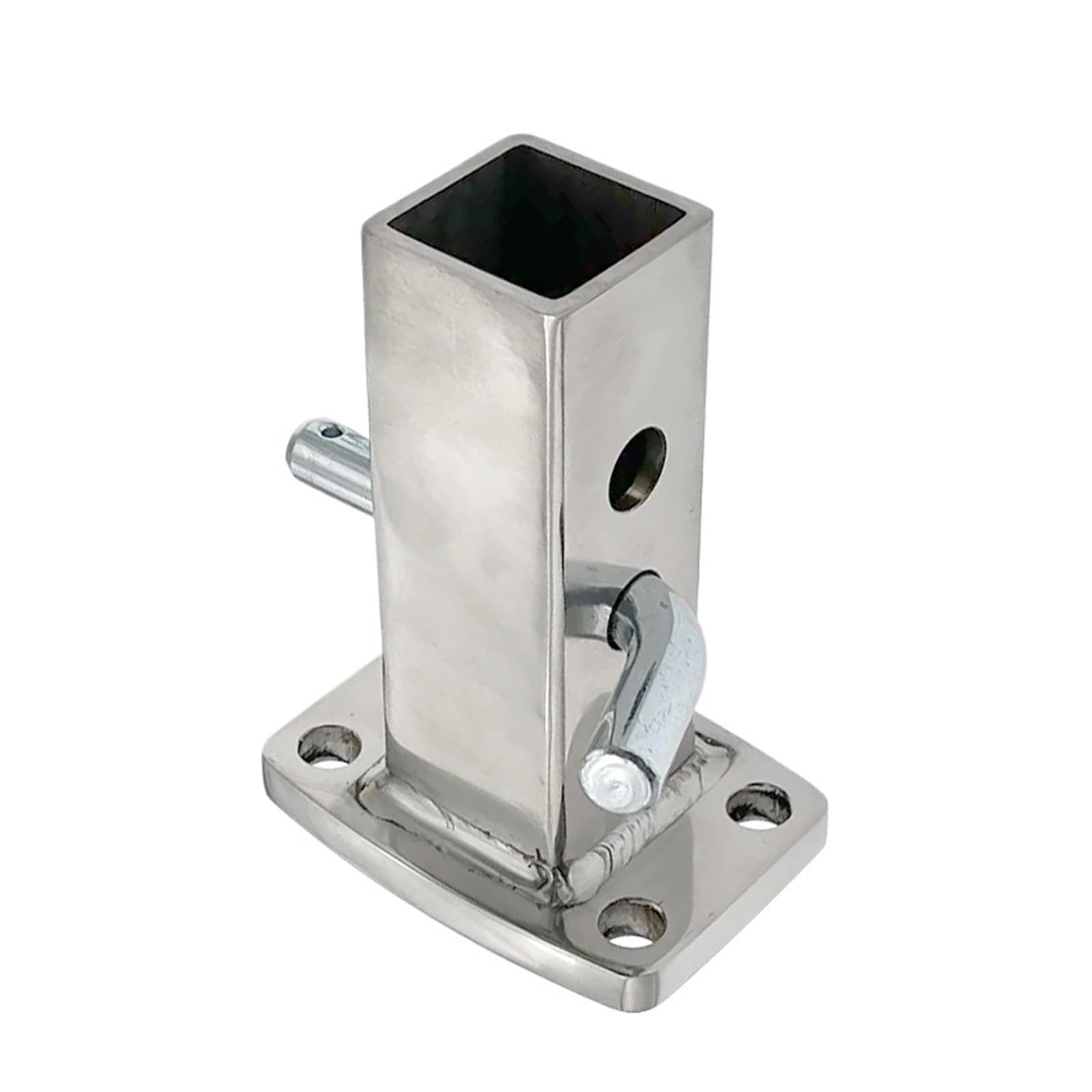 Hak Holowniczy Przyczepa Ze Stali Nierdzewnej 50X50 MM Hak Z Czopem Odbiornik Zaczep Adapter Do Montażu Na Płycie Camper Części RV Akcesoria Przyczep Kempingowych