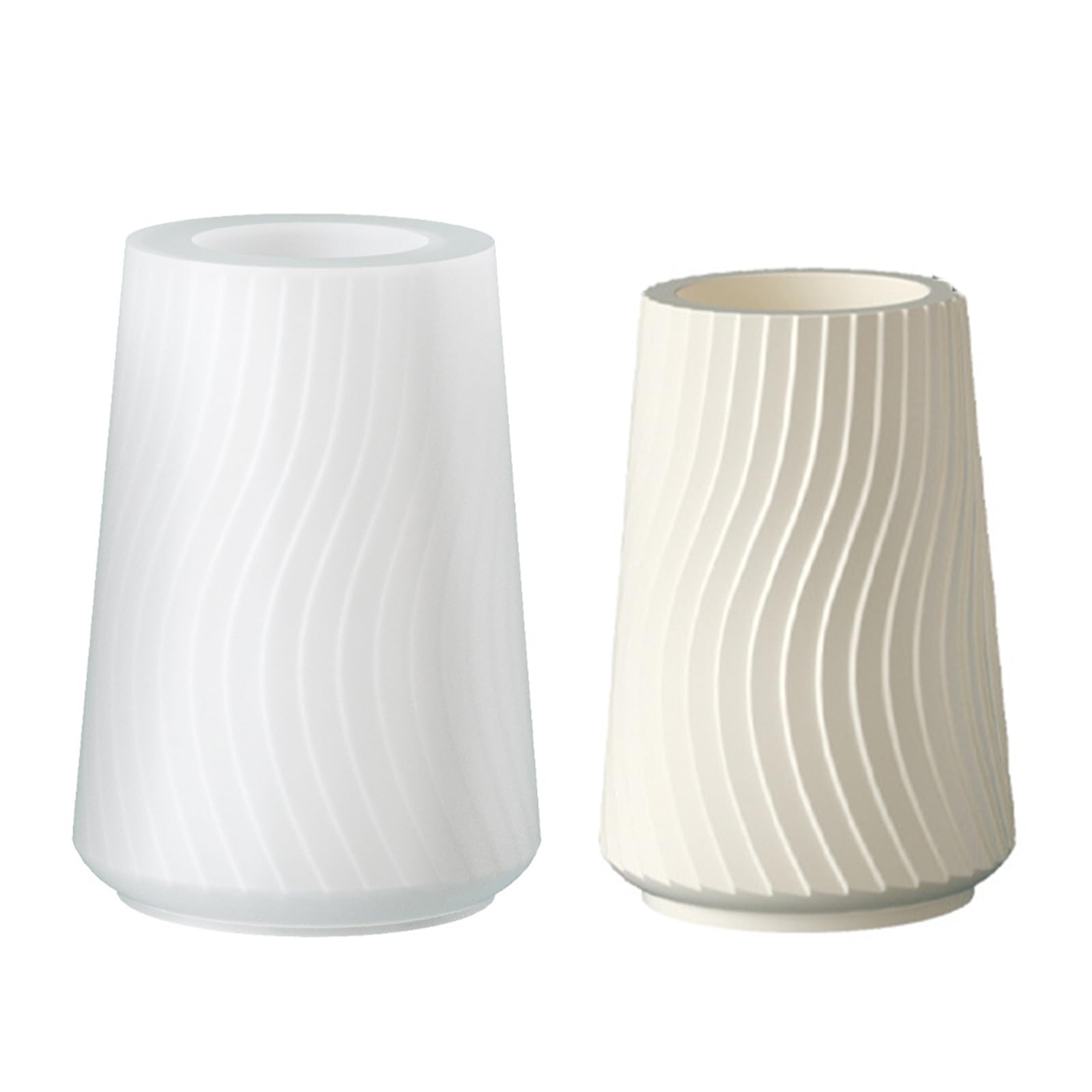 Silicone Resin Mold Easy Clean Stripe Shape Vase Mold Flowerpot Jewelry and Art Home Deck Craft Mold