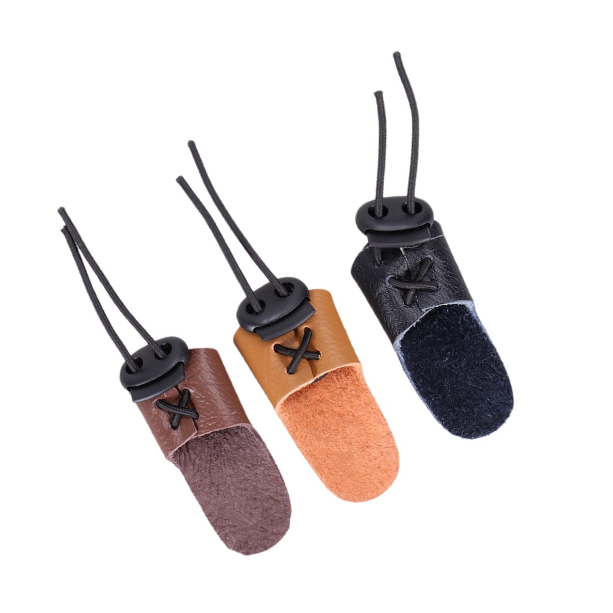 Toddmomy Single Fingers Archery Protective Gear 3pcs Arrow Hunting Supplies Thumb Guard Glove Left/Right Hand