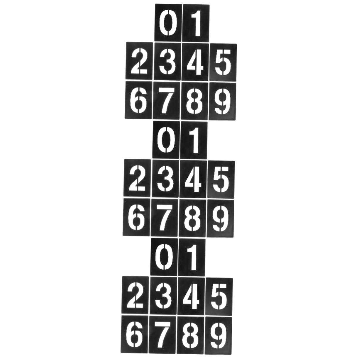 HOMSFOU 3 Set Stencil Riutilizzabili per Template per Etichettatura e Te Facili Usare e Leggeri