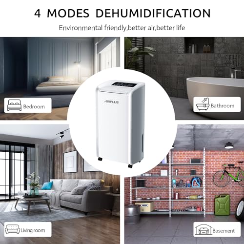 AIRPLUS 3,500 Sq.Ft 70 Pint Dehumidifiers for Basement and Home-with Drain Hose,Efficient,Energy-with Dual Protection and 4 Smart Modes,24H Timer,Defrost,for Large room - Thumbnail 7