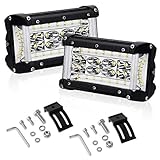 Side Shooter LED Light Bar YITAMOTOR 5Inch 264W LED Work Light Pods Offroad Driving Light Quad Row LED Cubes Fog Lights with Combo Beam Waterproof for Truck Motorcycle Boat, 2 Year Warranty
