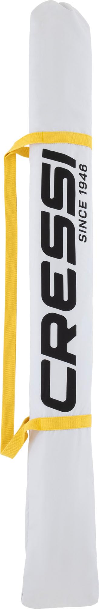 CRESSI Sunshell Pro Umbrella White/Black/Yellow - Lightweight and Portable Outdoor Parasol, Adjustable and Inclinable to Protect You from the Sun and Bad Weather, Ø 220cm, Unisex