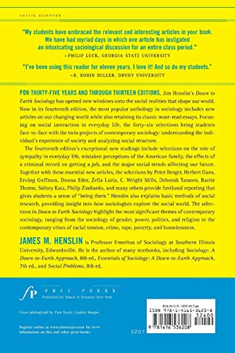 Simon & Schuster 9781416536208 Down To Earth Sociology: 14Th Edition: Introductory Readings thumb #1