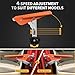 Terriplaze Car Door Step, Universal Vehicle Latch Step for Car Roof Access, 4 Gears Folding Stand Pedal with Both Feet, Fits Most SUV, Truck (Orange)