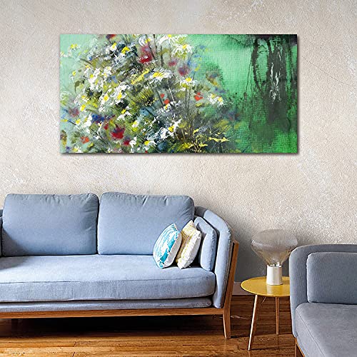 Image sur verre 140x70cm abstraction flowers salon - 4