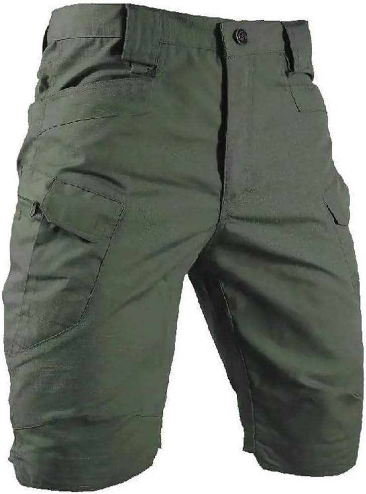 Men Tactical Shorts Outdoor Waterproof Wear Resistant Cargo Shorts Quick Dry Multi Pocket Hiking Pants