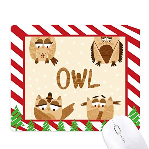 Cloche glass hat hibou tapis de souris pour cadeau de fête hivernal