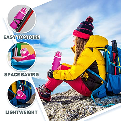 Kemier Collapsible Silicone Water Bottles-750ML,Medical Grade,BPA Free Travel Water Bottle Can Roll Up,26oz,Leak Proof Foldable Sports & Outdoor Water Bottles - Image 4