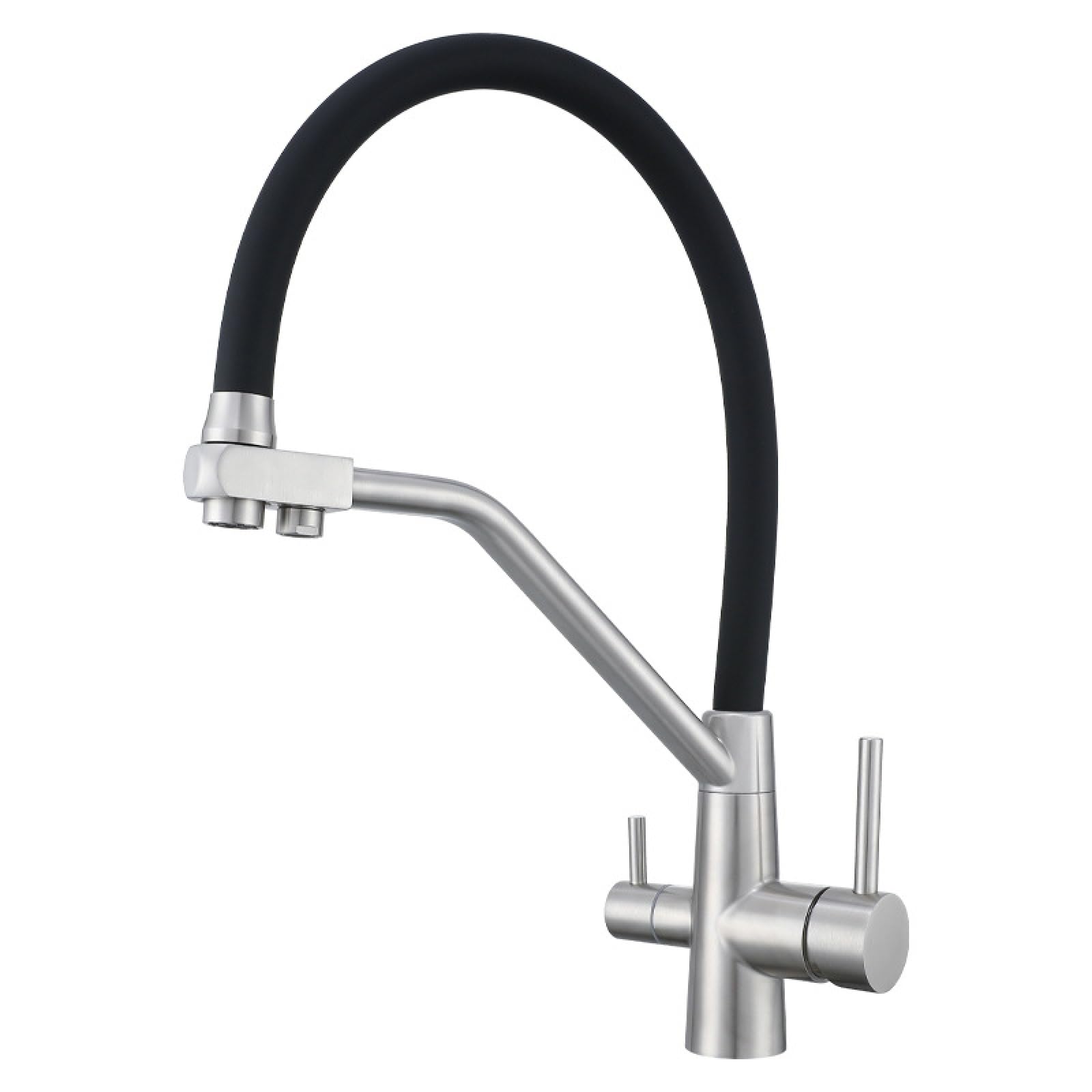 Fanjubei Brushed Style 304 Stainless Steel Kitchen Hot And Cold Water Purification Faucet,