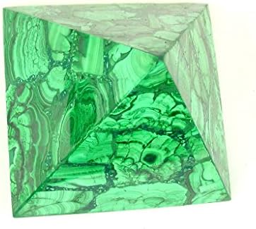 Hand Carved Zaire Africa Malachite Xxx" Pyramid Healing Lapidary