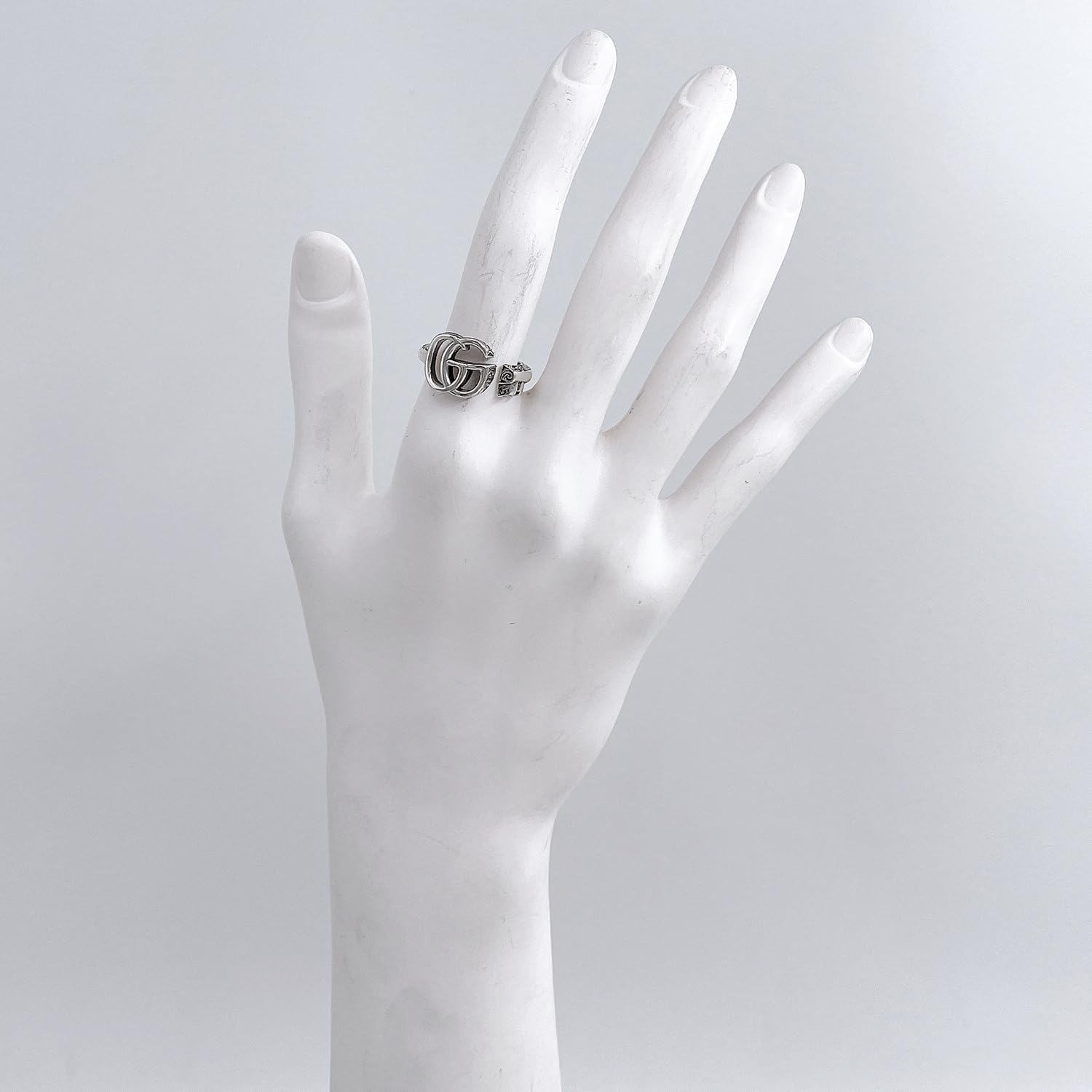 良品 グッチ 指輪 GGマーモント シルバー925 表記26 リング サイズ24