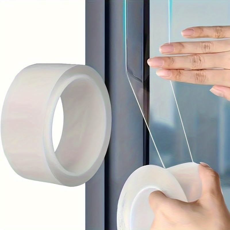 Transparent Window Weather Sealing Tape, Windproof, Waterproof Strong Adhesive Film Tape for Door Window Shower Glass