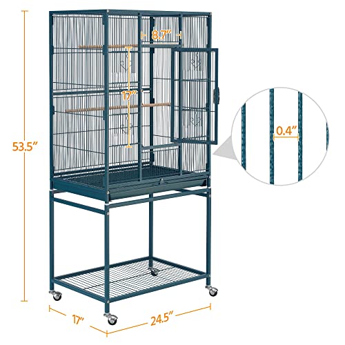 image for Yaheetech 54inch Metal Large Parrot Parakeet Flight Bird Cage w/Rollin