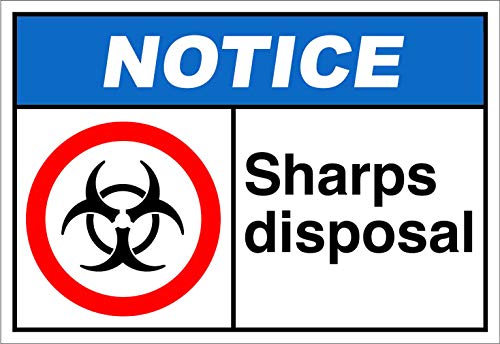 Sharps Disposal2 Notice OSHA/ANSI Label Decal Sticker 8
