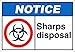 Sharps Disposal2 Notice OSHA/ANSI Label Decal Sticker 8